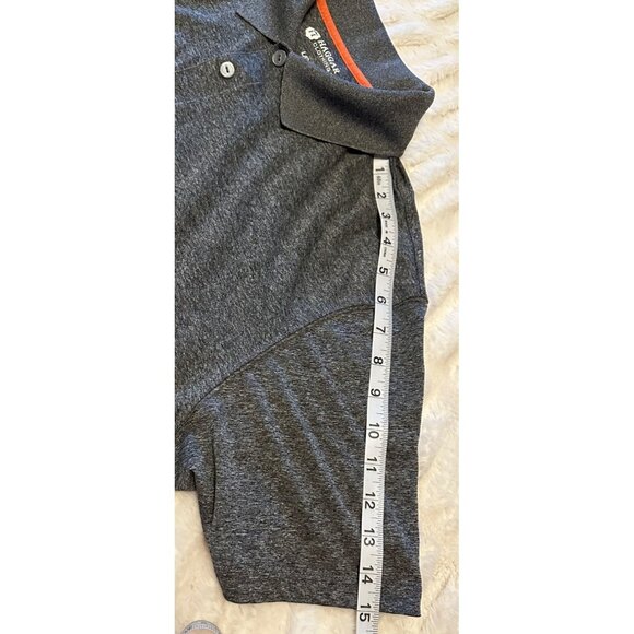 Men's HAGGAR Clothing Co. Dark Gray Polo Golf Shirt 100% Polyester Size Large - Picture 5 of 16